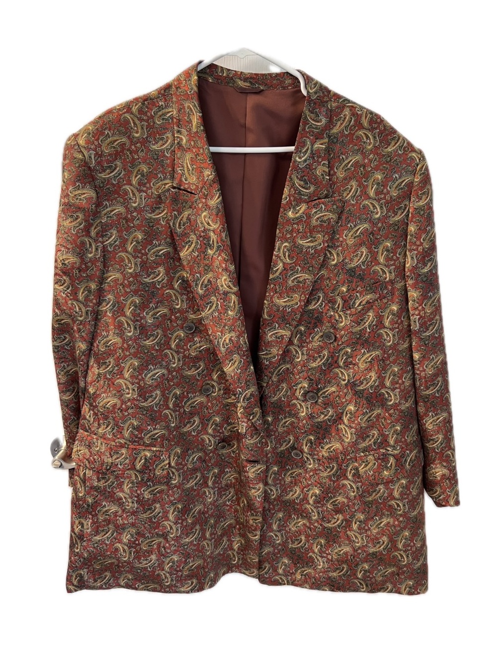 Bespoke Brown Paisley Men's Sport Coat
